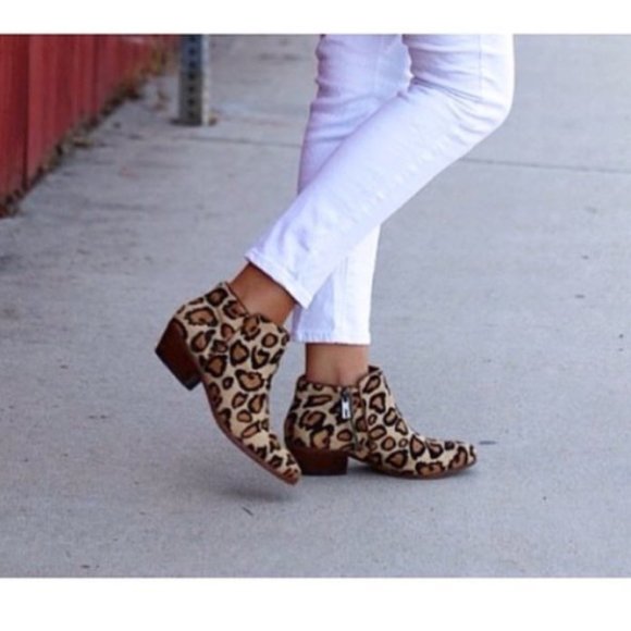 Sam Edelman Leopard Print Calf Hair Booties - Picture 3 of 3